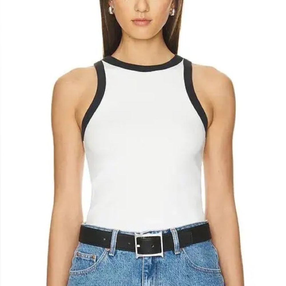 Dr. Denim Bey Tank in Off White Contrast Size S